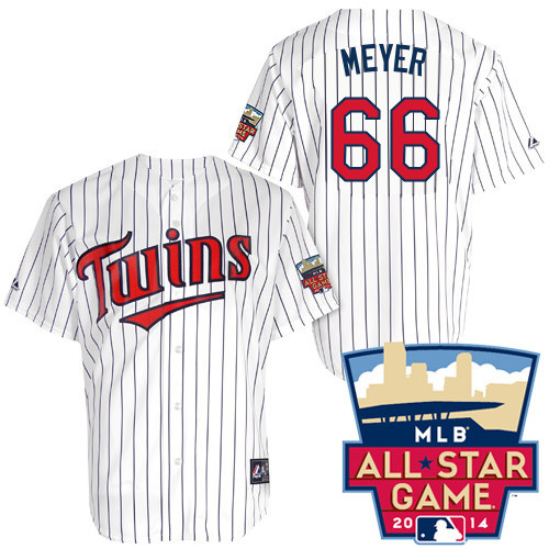 Alex Meyer #66 Youth Baseball Jersey-Minnesota Twins Authentic 2014 ALL Star Home White Cool Base MLB Jersey
